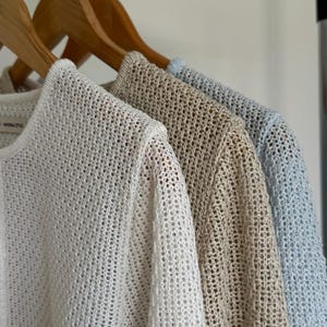 Summer Linen Cardigan For Women, Cottagecore Lightweight White Jacket With Wooden Buttons, Vacation Wedding Minimalist Fashion Outfit